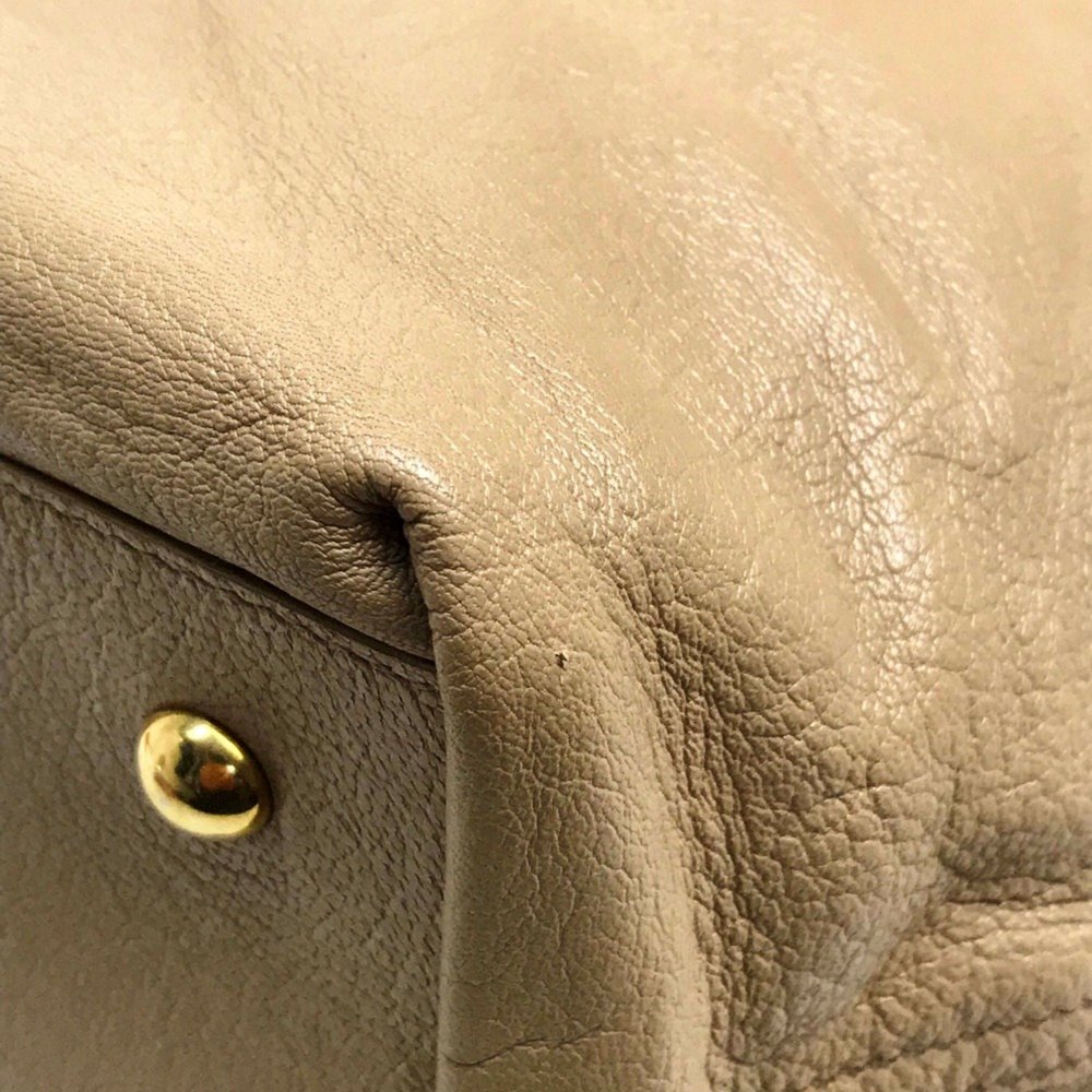 YVES SAINT LAURENT Reversible Beige Gold Shoulder Tote Bag - Picture 5 of 10